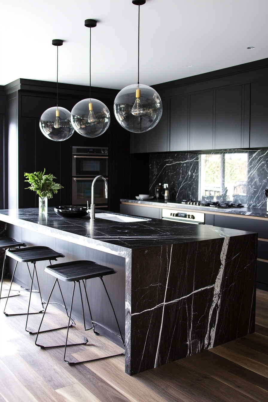 17. Majestic Midnight Black (Marble Kitchen Ideas) - Marble Kitchen Ideas