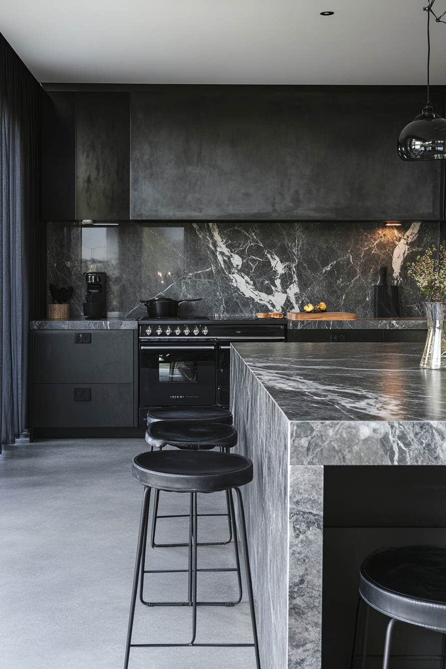 20. Urban Industrial Edge (Marble Kitchen Ideas) - Marble Kitchen Ideas