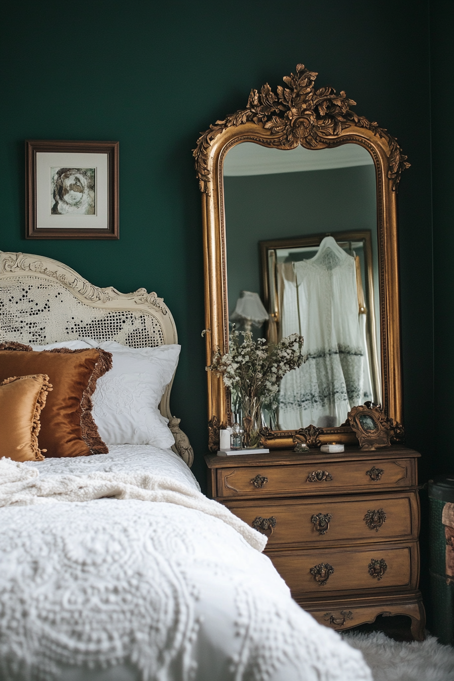 1. Classic Elegance with Gold-Framed Mirrors (Bedroom Ideas With Mirror) - Bedroom Ideas With Mirror