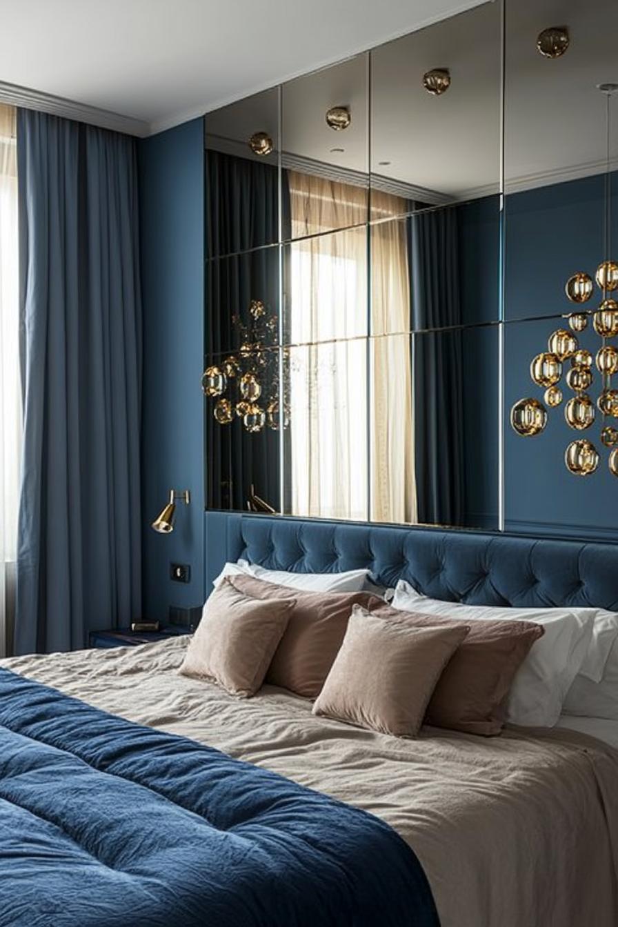 7. Full-Wall Mirrored Panels for a Luxe Appeal (Bedroom Ideas With Mirror) - Bedroom Ideas With Mirror