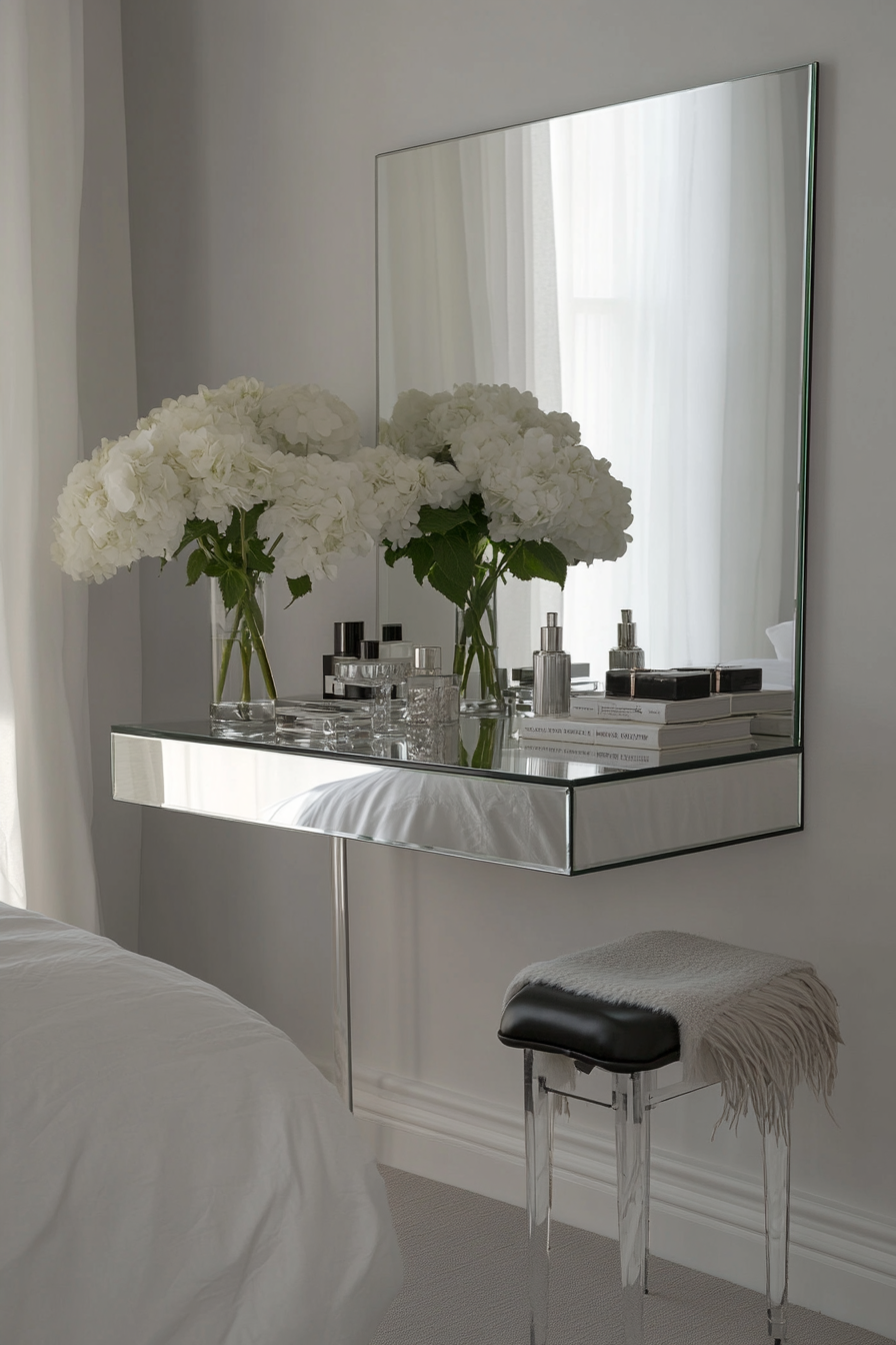 20. Floating Mirrored Nightstands (Bedroom Ideas With Mirror) - Bedroom Ideas With Mirror