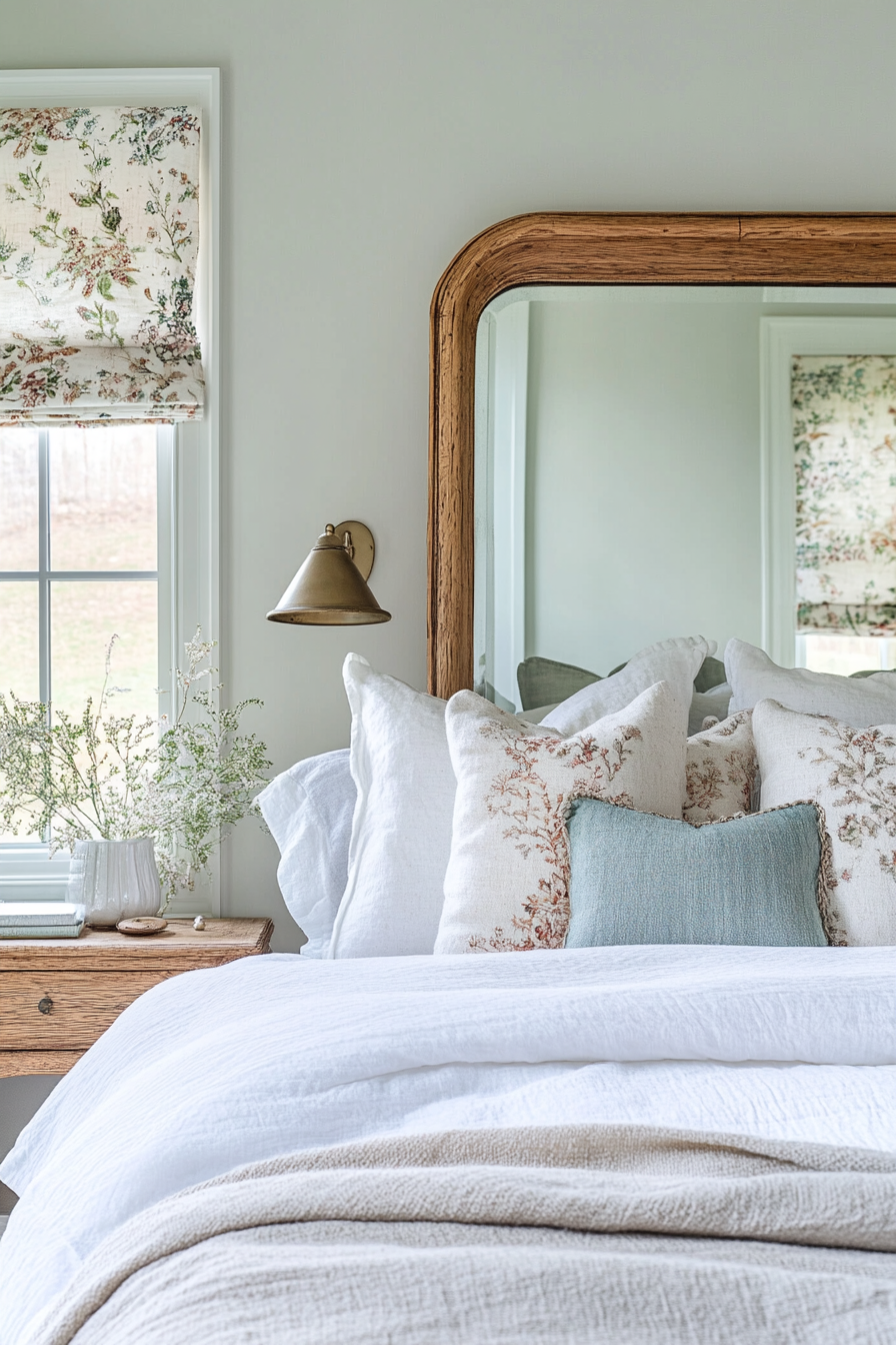 21. Rustic Farmhouse Charm (Bedroom Ideas With Mirror) - Bedroom Ideas With Mirror
