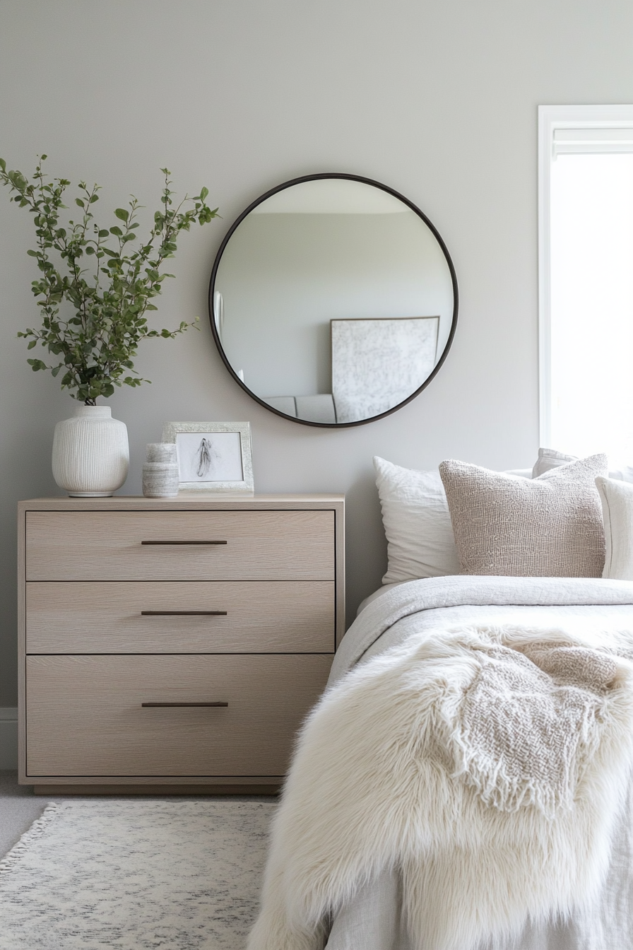 25. Circular Mirrors for a Contemporary Look (Bedroom Ideas With Mirror) - Bedroom Ideas With Mirror