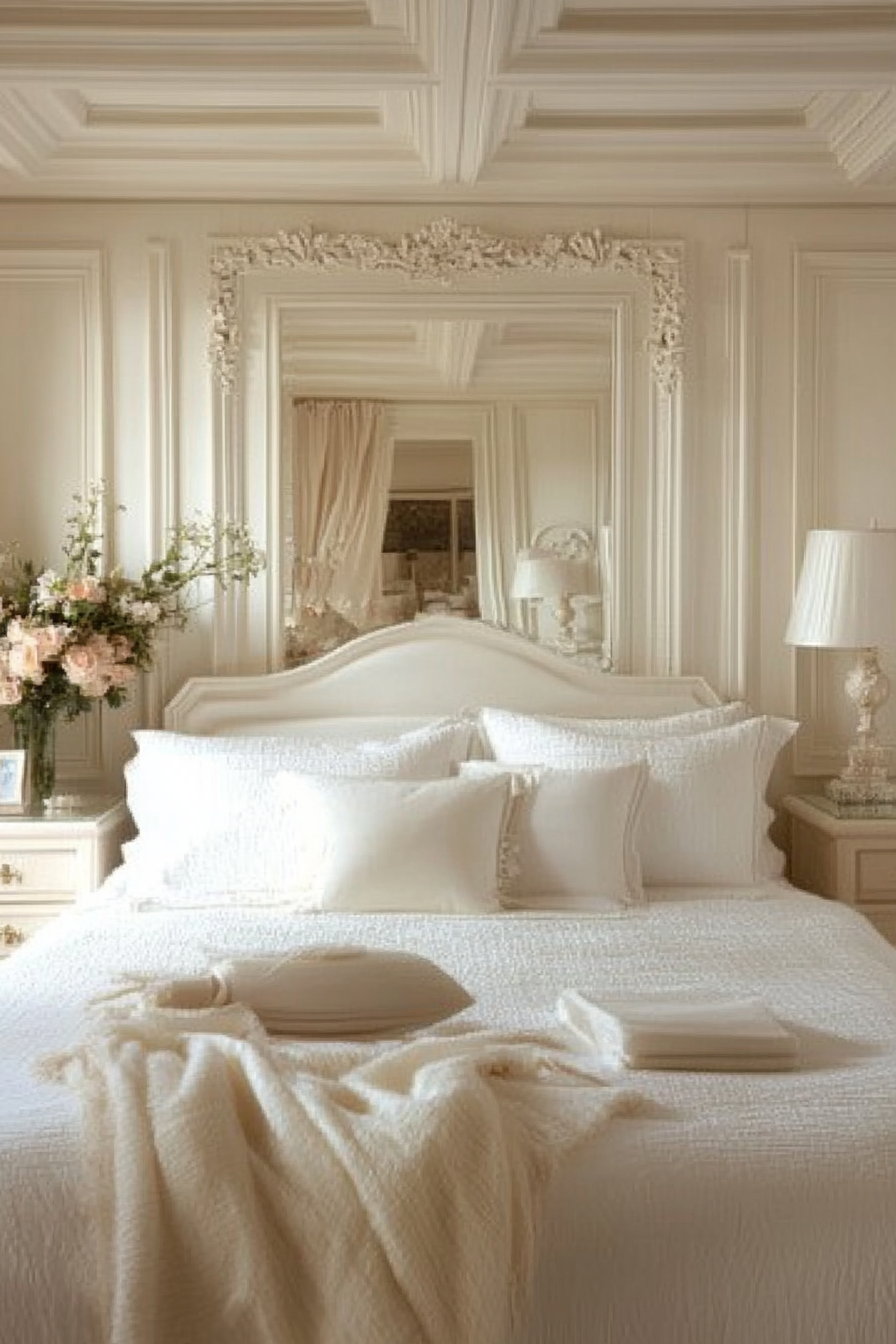 27. Ethereal White Haven with Mirrored Accents (Bedroom Ideas With Mirror) - Bedroom Ideas With Mirror