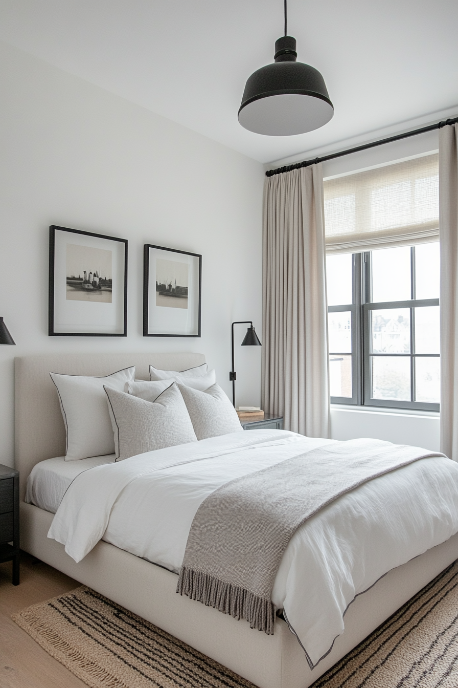 1. Modern Minimalist Haven (Small Guest Bedroom Ideas) - Small Guest Bedroom Ideas