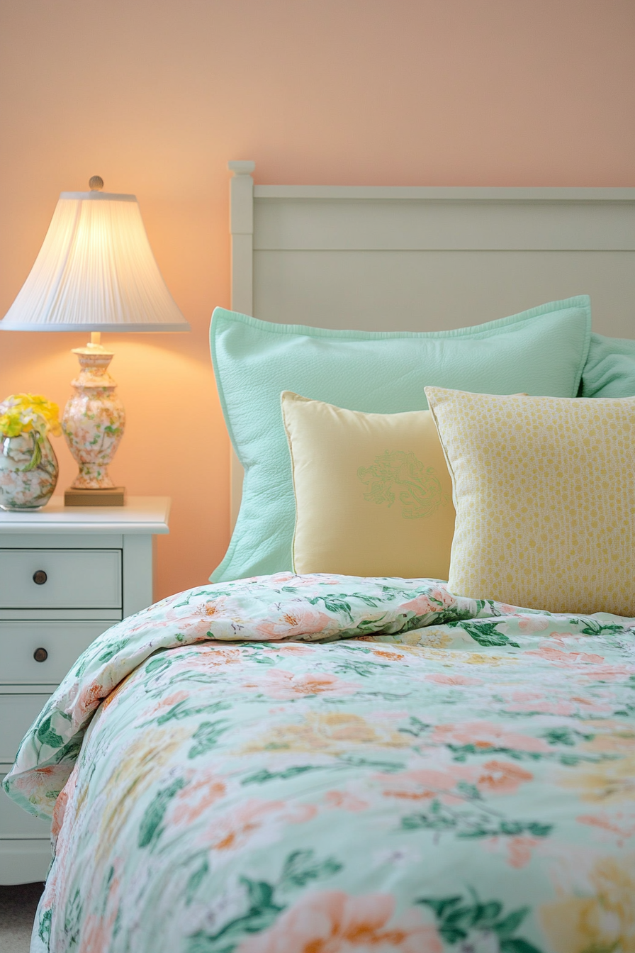 3. Soft Pastel Charm (Small Guest Bedroom Ideas) - Small Guest Bedroom Ideas