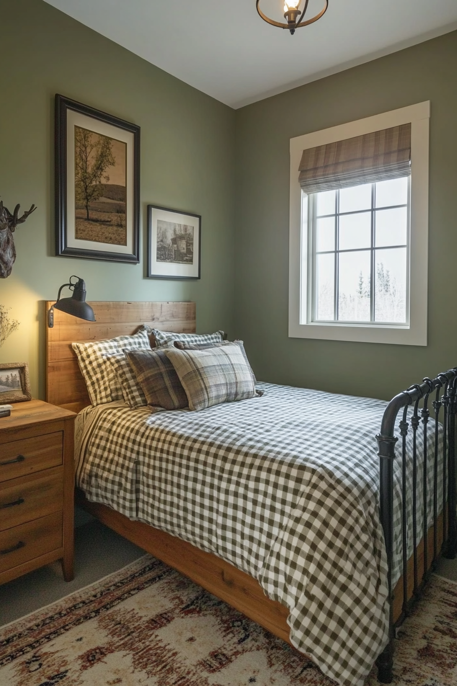 5. Rustic Farmhouse Cozy (Small Guest Bedroom Ideas) - Small Guest Bedroom Ideas