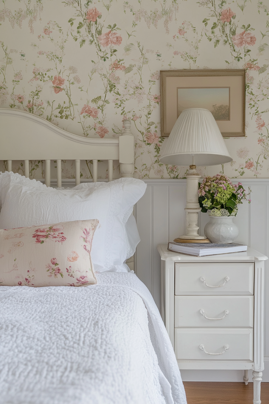 20. Floral Country Charm (Small Guest Bedroom Ideas) - Small Guest Bedroom Ideas