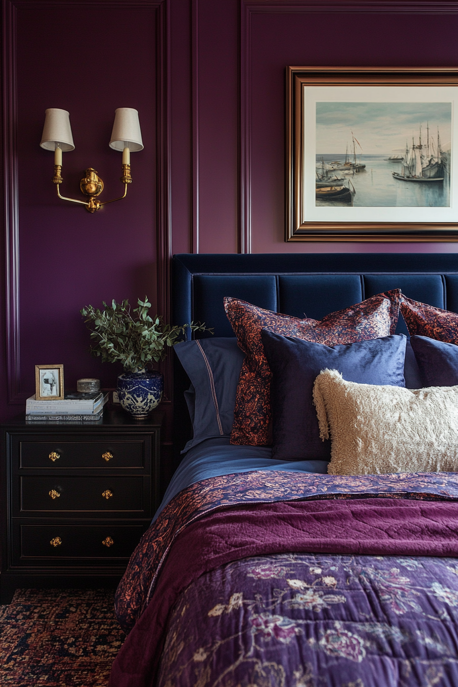 25. Luxury Velvet Haven (Small Guest Bedroom Ideas) - Small Guest Bedroom Ideas