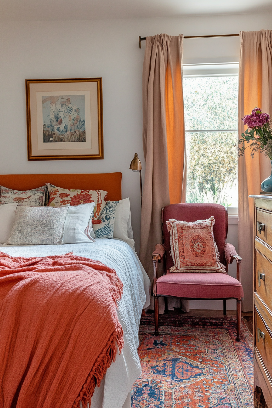 27. Eclectic Artist’s Nook (Small Guest Bedroom Ideas) - Small Guest Bedroom Ideas