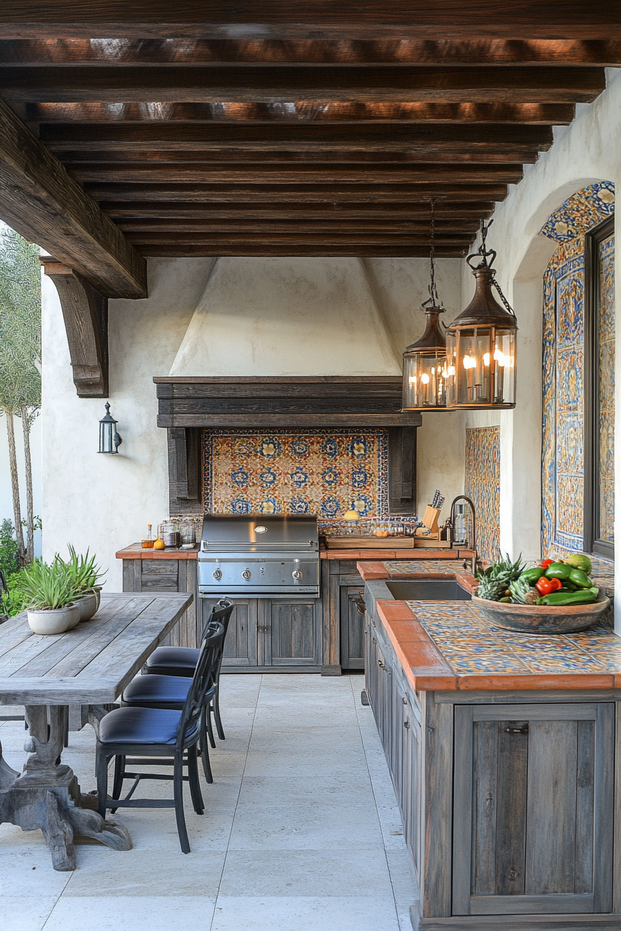2. Mediterranean Terracotta Charm (Outdoor Kitchen Ideas) - Outdoor Kitchen Ideas