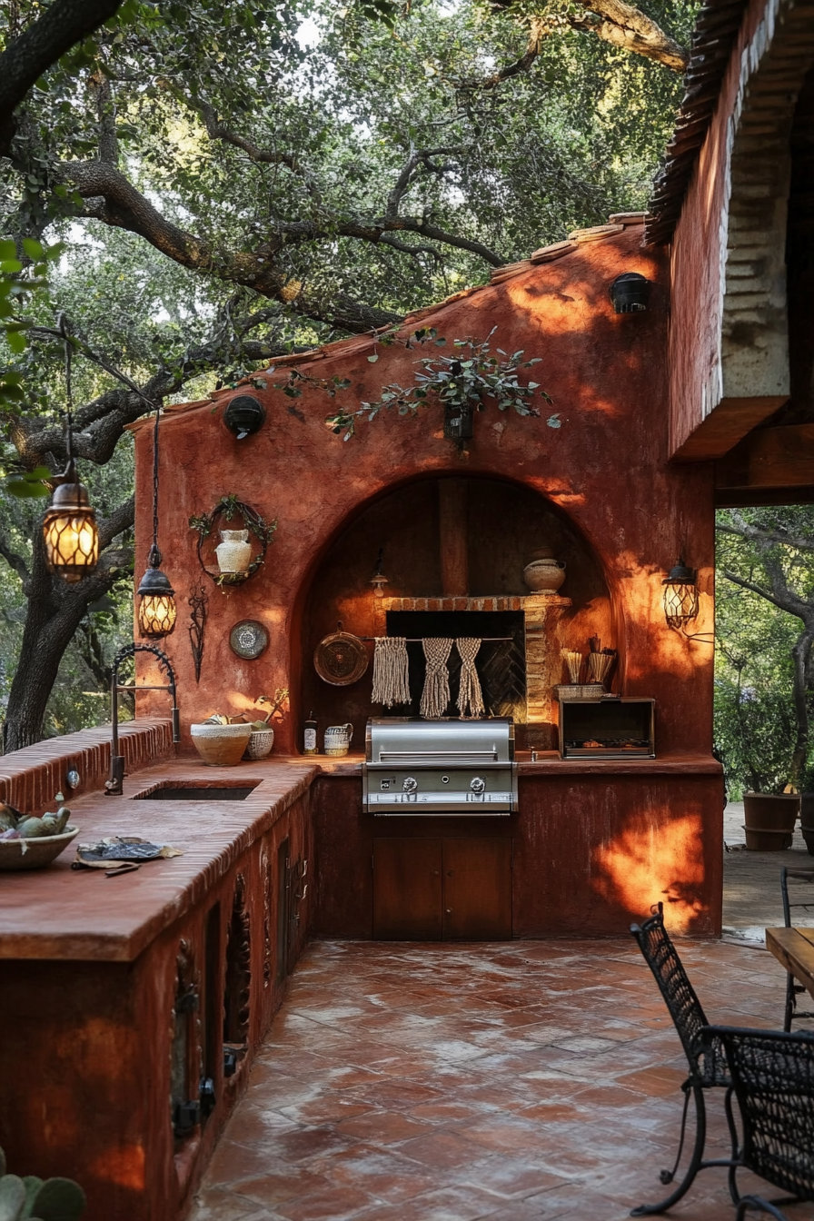 12. Bohemian Clay & Copper (Outdoor Kitchen Ideas) - Outdoor Kitchen Ideas