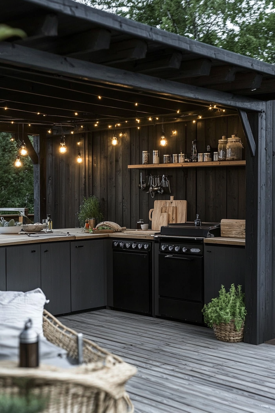 13. Scandinavian Cool Gray (Outdoor Kitchen Ideas) - Outdoor Kitchen Ideas