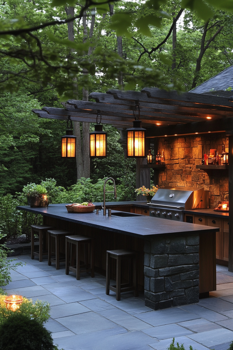 18. Japanese Maple & Slate (Outdoor Kitchen Ideas) - Outdoor Kitchen Ideas