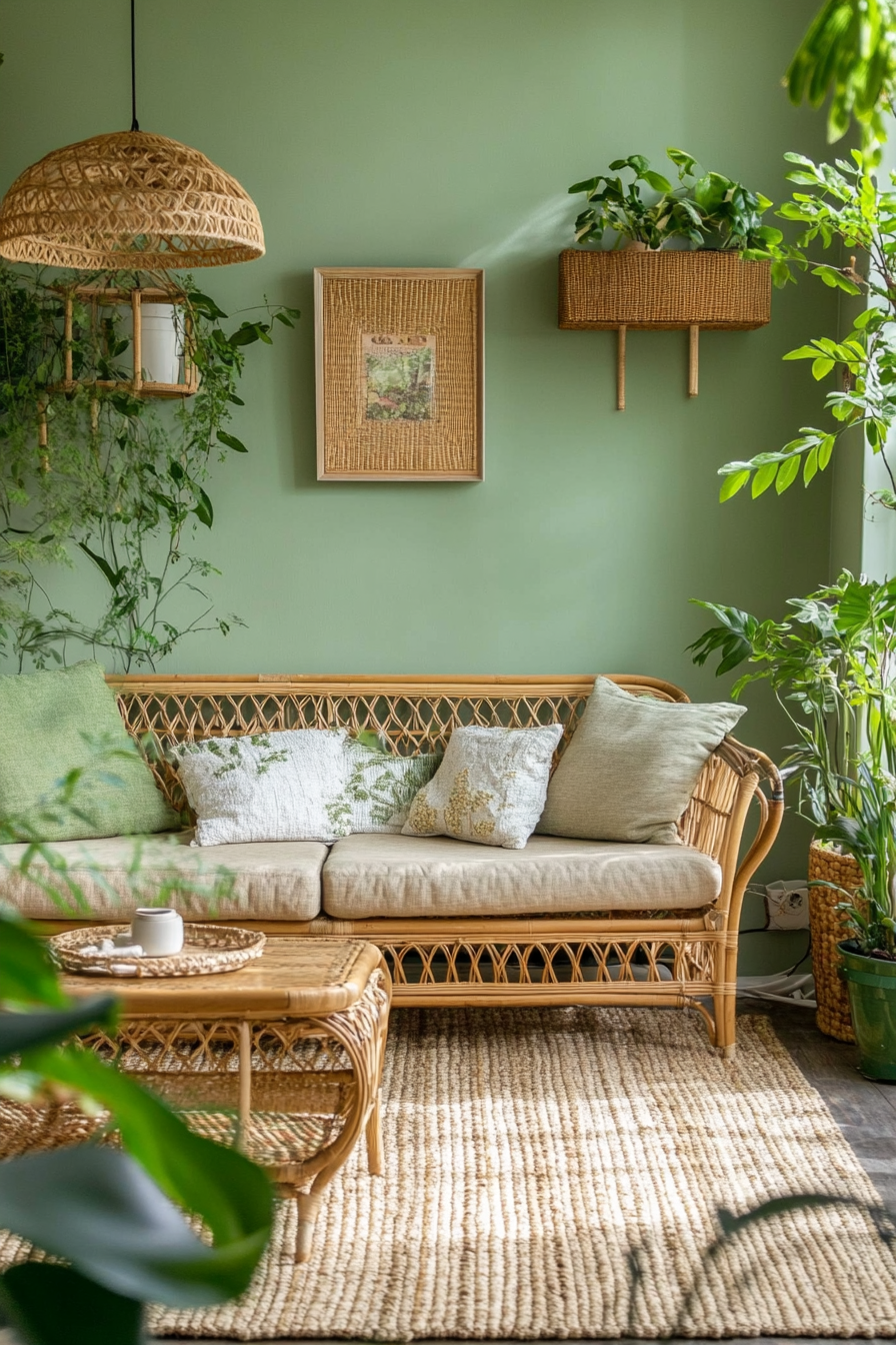 3. Botanical Bliss (Green Living Room Ideas) - Green Living Room Ideas