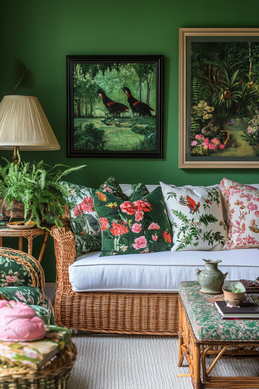 11. Lush Garden Escape (Green Living Room Ideas) - Green Living Room Ideas