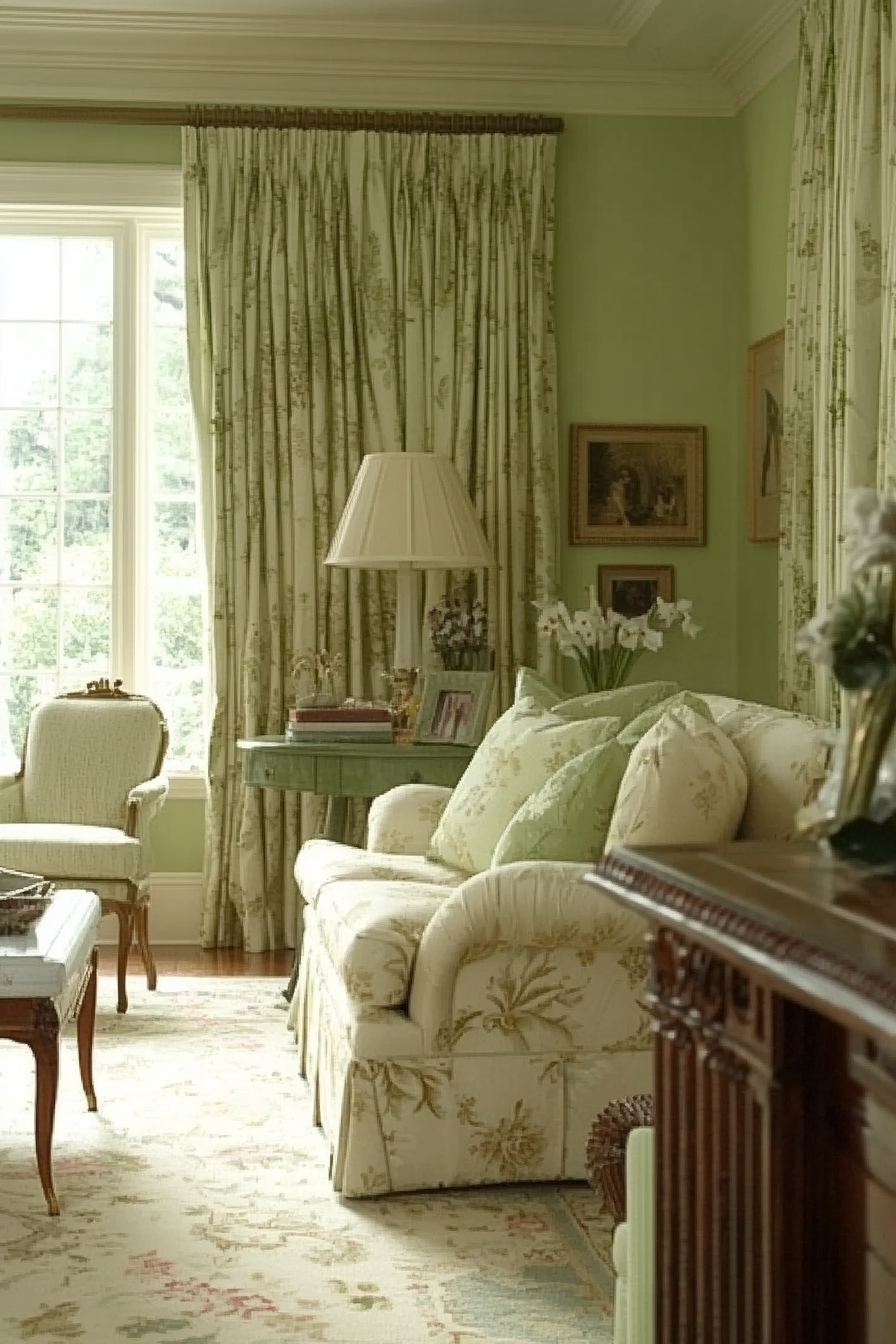 21. Willow-Inspired Elegance (Green Living Room Ideas) - Green Living Room Ideas