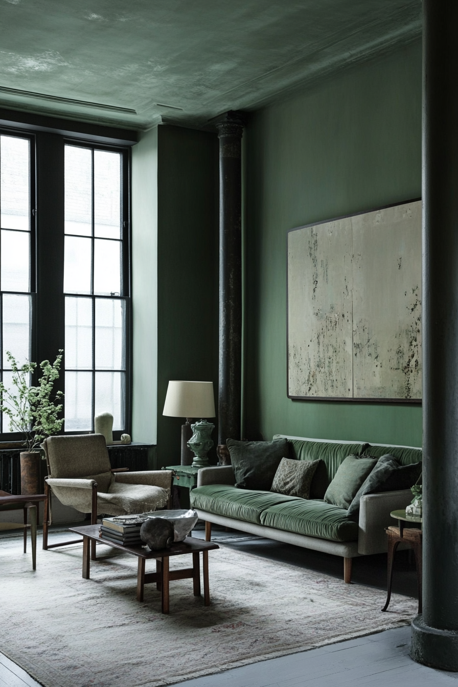 22. Celadon & Stone Harmony (Green Living Room Ideas) - Green Living Room Ideas