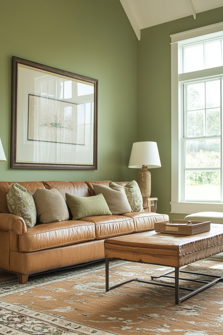 24. Muted Cypress Sophistication (Green Living Room Ideas) - Green Living Room Ideas