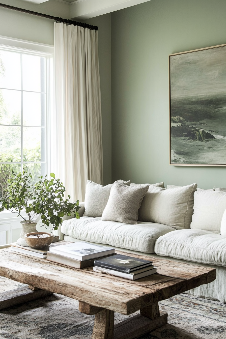 27. Misty Green Fog Ambiance (Green Living Room Ideas) - Green Living Room Ideas