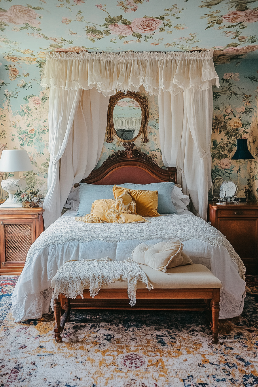 10. Cottagecore Meets Modern (Eclectic Bedroom Ideas) - Eclectic Bedroom Ideas