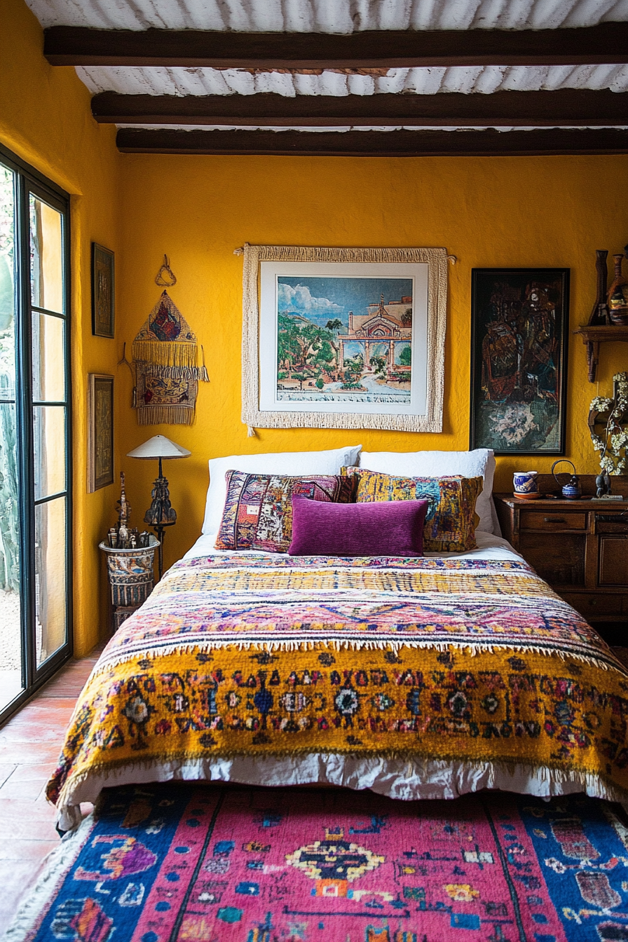 11. Global Nomad Sanctuary (Eclectic Bedroom Ideas) - Eclectic Bedroom Ideas