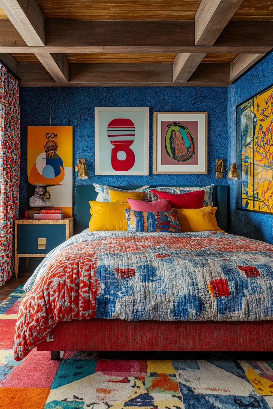 12. Surrealist Artist’s Hideaway (Eclectic Bedroom Ideas) - Eclectic Bedroom Ideas