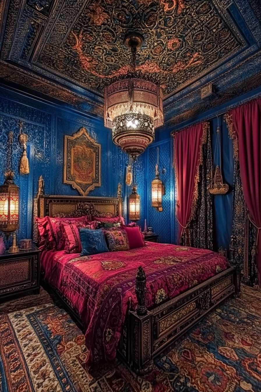 19. Regal Moroccan Sanctuary (Eclectic Bedroom Ideas) - Eclectic Bedroom Ideas