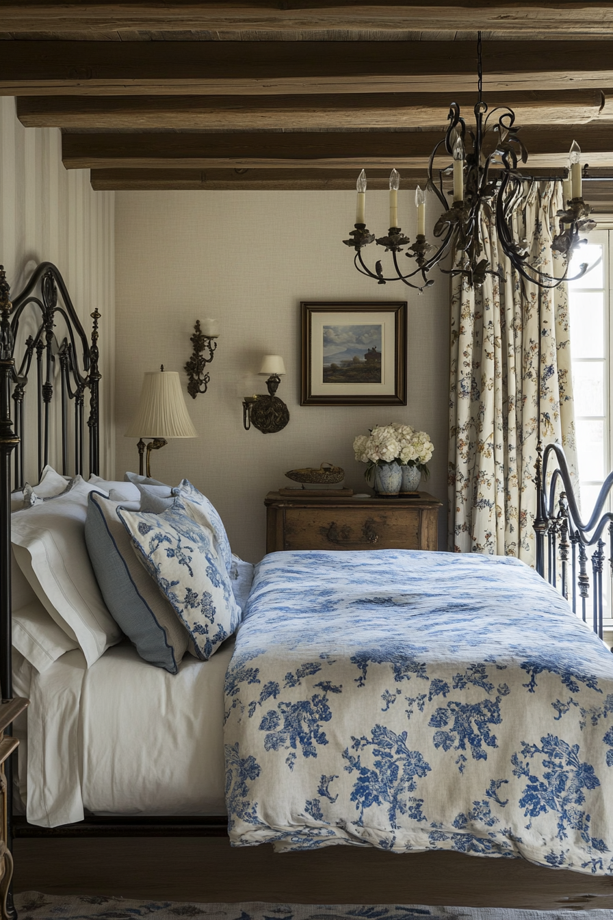 21. French Country Chic (Eclectic Bedroom Ideas) - Eclectic Bedroom Ideas