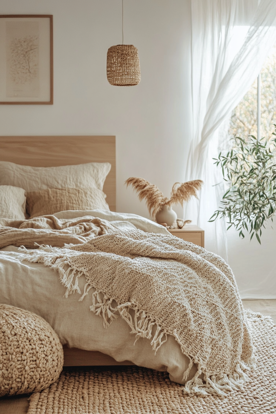24. Scandi-Boho Hybrid (Eclectic Bedroom Ideas) - Eclectic Bedroom Ideas