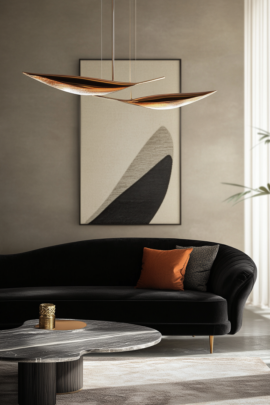 10. Contemporary Elegance (Black Sofa Living Room Ideas) - Black Sofa Living Room Ideas