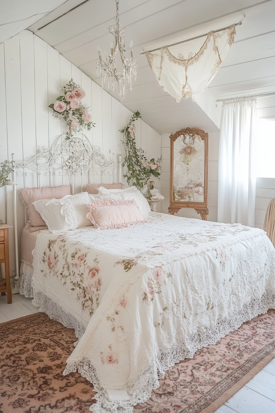 5. Romantic Cottagecore Dream (Aesthetic Bedroom Ideas) - Aesthetic Bedroom Ideas
