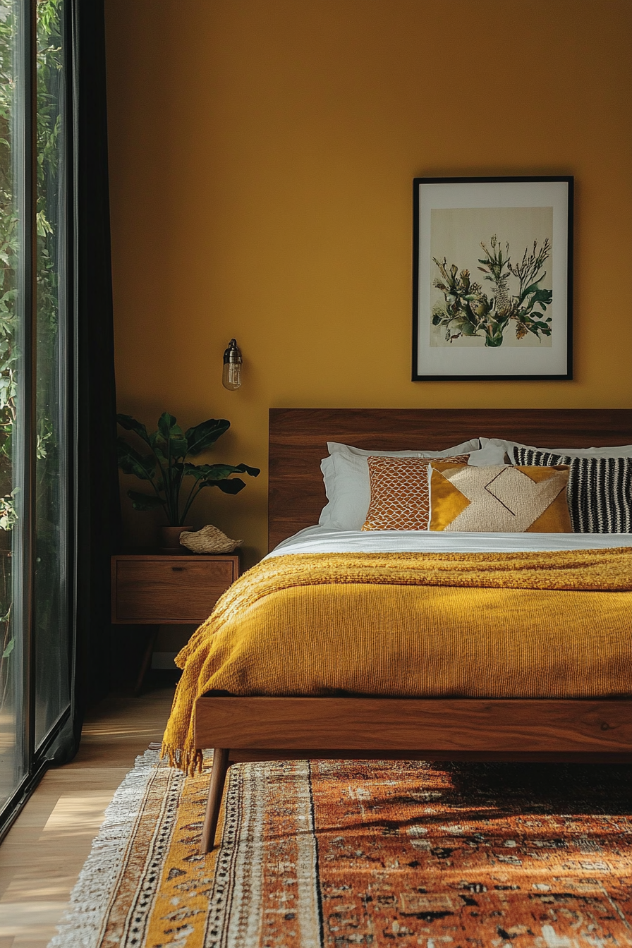 8. Mid-Century Modern Sanctuary (Aesthetic Bedroom Ideas) - Aesthetic Bedroom Ideas