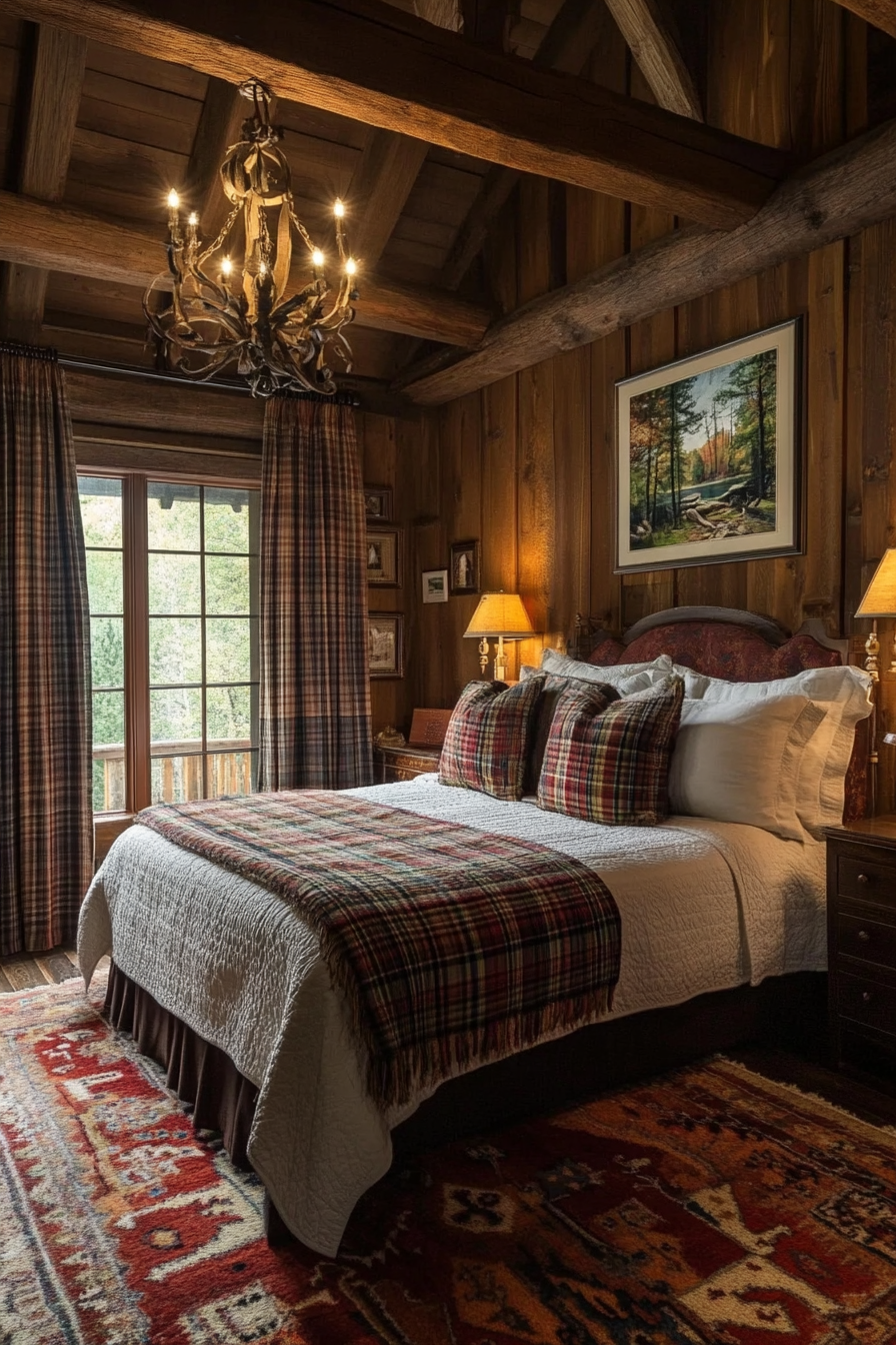 14. Rustic Cabin Comfort (Aesthetic Bedroom Ideas) - Aesthetic Bedroom Ideas