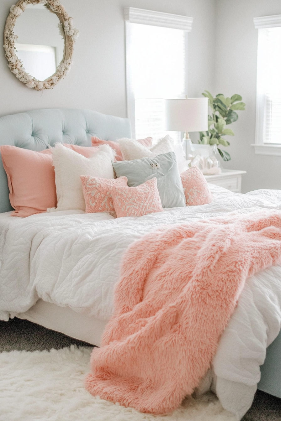 19. Soft Pastel Retreat (Aesthetic Bedroom Ideas) - Aesthetic Bedroom Ideas