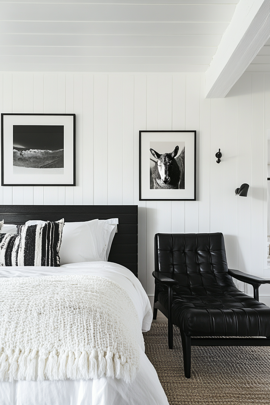 6. Mid-Century Monochrome (Black And White Bedroom Ideas) - Black And White Bedroom Ideas