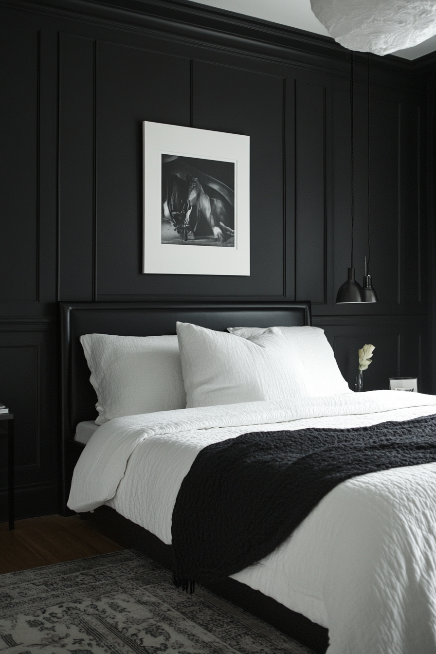 20. Architectural Elegance (Black And White Bedroom Ideas) - Black And White Bedroom Ideas